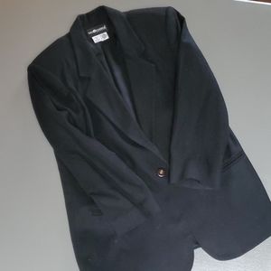 Black pure wool blazer jacket